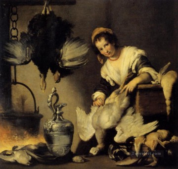 italian Painting - The Cook Italian Baroque Bernardo Strozzi